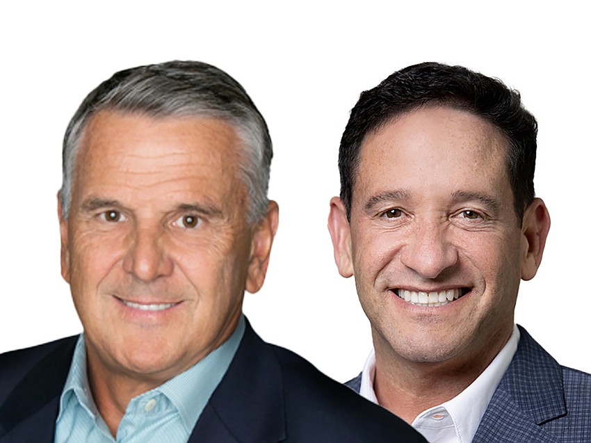 Gary Chartrand, left, and David Miller were named to top leadership roles at the Jacksonville Civic Council in 2025.