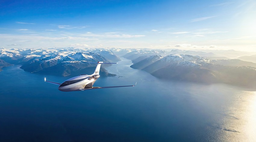 Otto Aerospace is building a manufacturing facility for its Phantom 3500 business jet at Cecil Airport. Otto says the carbon-fiber twin-engine jet's laminar flow design reduces drag by 35% and fuel usage by more than 60% compared with traditional business jets.