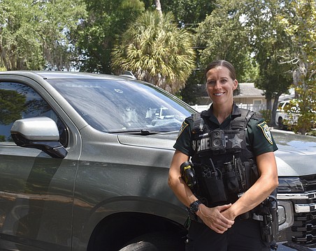 Deputy Sarah Brown works for the Manatee County Sheriff's Office in the traffic unit.