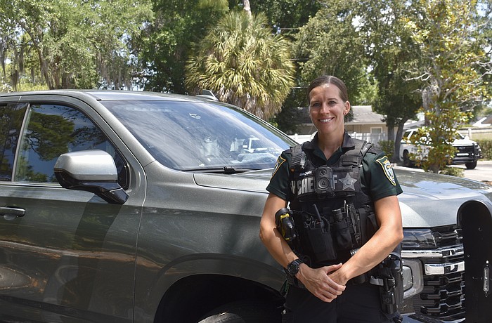 Deputy Sarah Brown works for the Manatee County Sheriff's Office in the traffic unit.