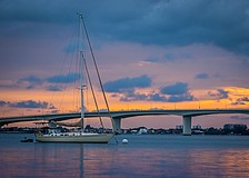 The John Ringling Causeway connects Sarasota to Bird Key.