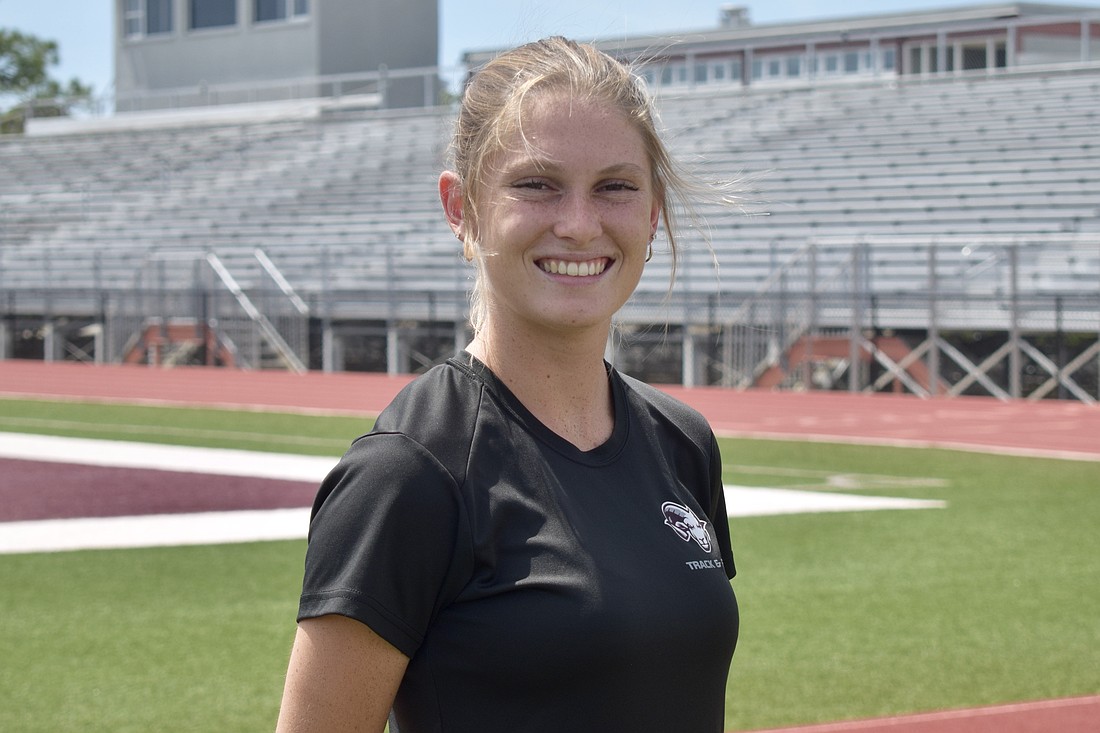Noelle Tenaglia is headed to the FHSAA Class 4A track and field state championship May 9 at Jacksonville's Hodges Stadium alongside relay teammates Kenna Borras, Ella Dabringhaus and Madison Muller.