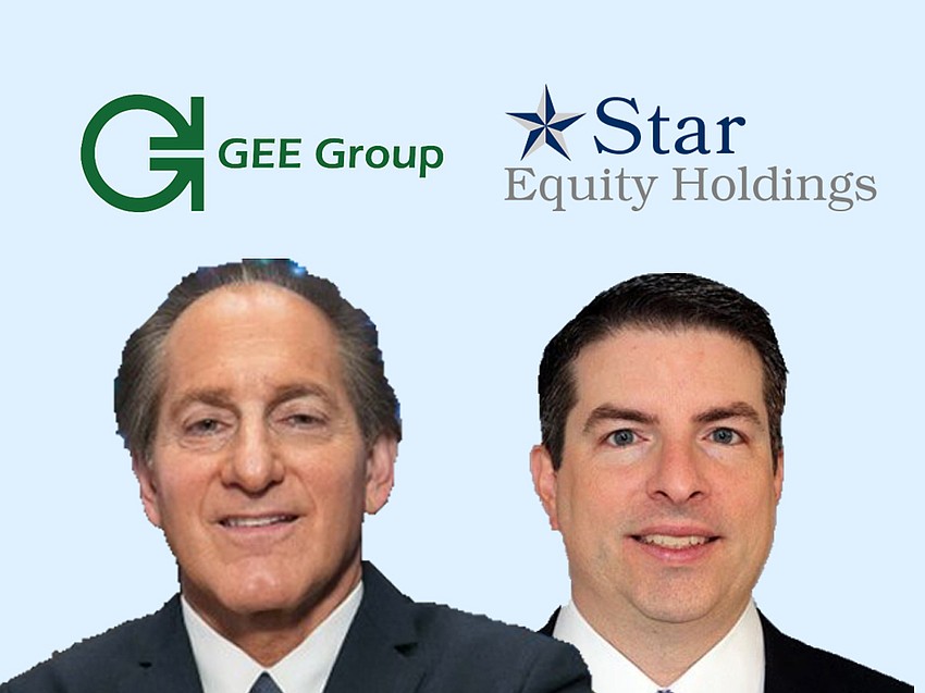 From left, GEE Group CEO Derek Dewan and Star Equity CEO Jeff Eberwein.