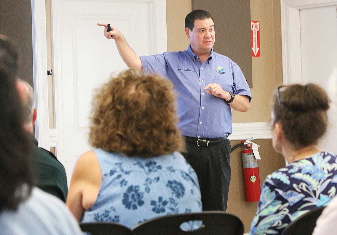 Jonathan Lord discusses disaster preparedness at the HCA. Photo by Sierra Williams