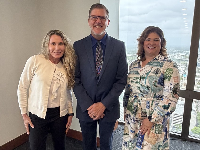 From left: Three Rivers Legal Services pro bono staff attorney Sara Tremel, 4th Circuit Judge Steven Fahlgren and Krizia González-Colón, pro bono coordinator at Three Rivers Legal Services.