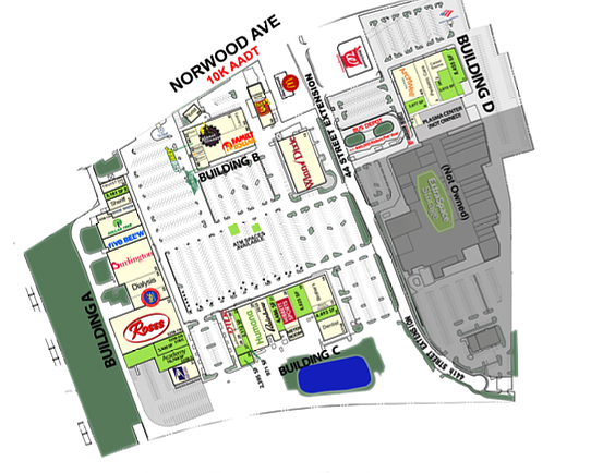 Shoe Show is shown on a Gateway Town Center property flyer being next to Dollar Tree.