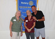 Carol Erker and Terri and Jeff Driver, board members with the Rotary Club of Longboat Key, gave an overview of the leadership positions they hope to fill next year at the May 5 meeting.