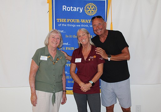 Carol Erker and Terri and Jeff Driver, board members with the Rotary Club of Longboat Key, gave an overview of the leadership positions they hope to fill next year at the May 5 meeting.
