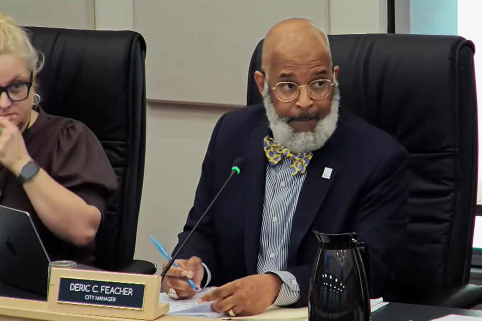 Daytona Beach City Manager Deric Feacher. Image screenshot from Daytona Beach City Commission livestream