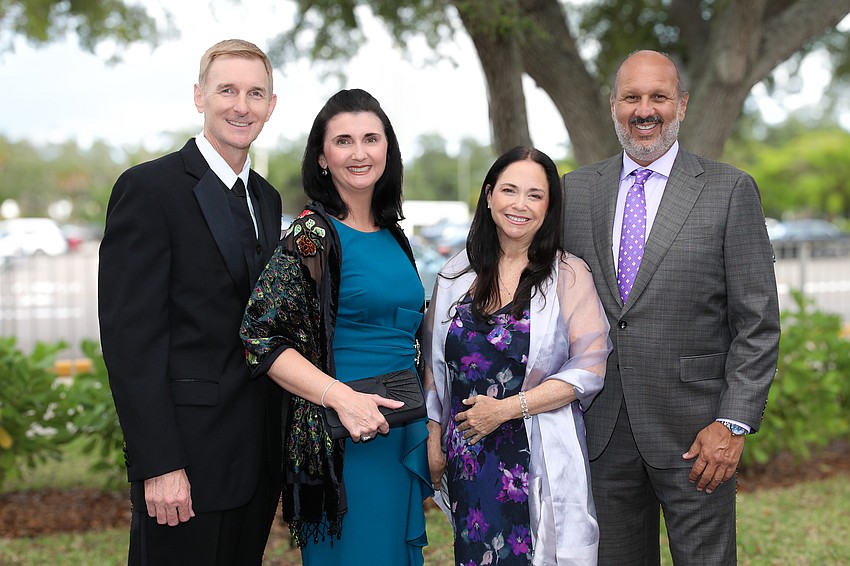 Michael and Jessica Rogers with Candice Kerbel and Philip Tavill