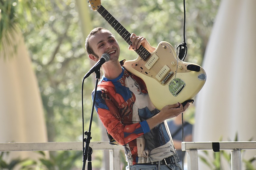 Sawyer Dobbs of The Tilt lets the guitar sound travel.