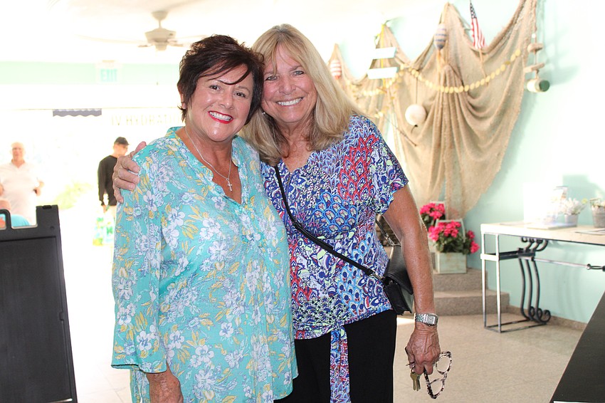 Carrie Cimino and Patricia Szakal arrive for the second leg of the Turtle Crawl.