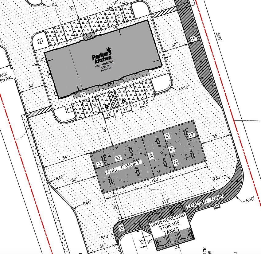 A 6,344-square-foot Parker’s Kitchen convience store with eight fueling stations and 16 pumps is planned in St. Augustine.