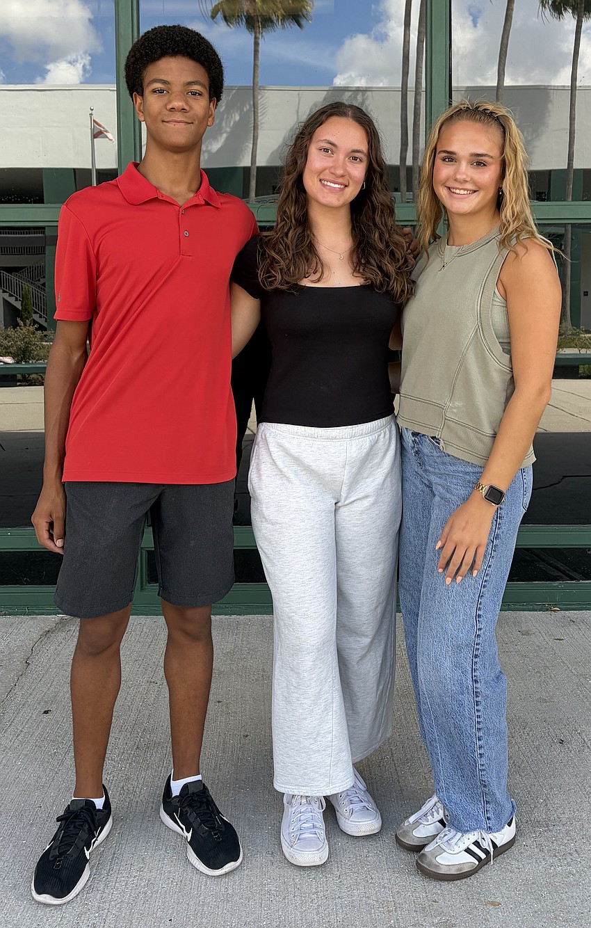 Zachariah Kersey, Julia Vendramini and Madison Goodwin will speak at the Lakewood Ranch High School commencement ceremony May 18. Zachariah Kersey, Julia Vendramini and Madison Goodwin will speak at the Lakewood Ranch High School commencement ceremony May 18.