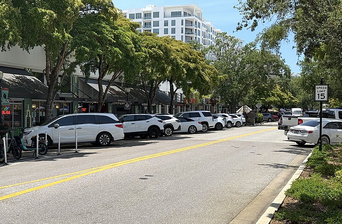 Among the proposals for the Main Street complete street project includes converting dozens of angle parking spaces to parallel parking.