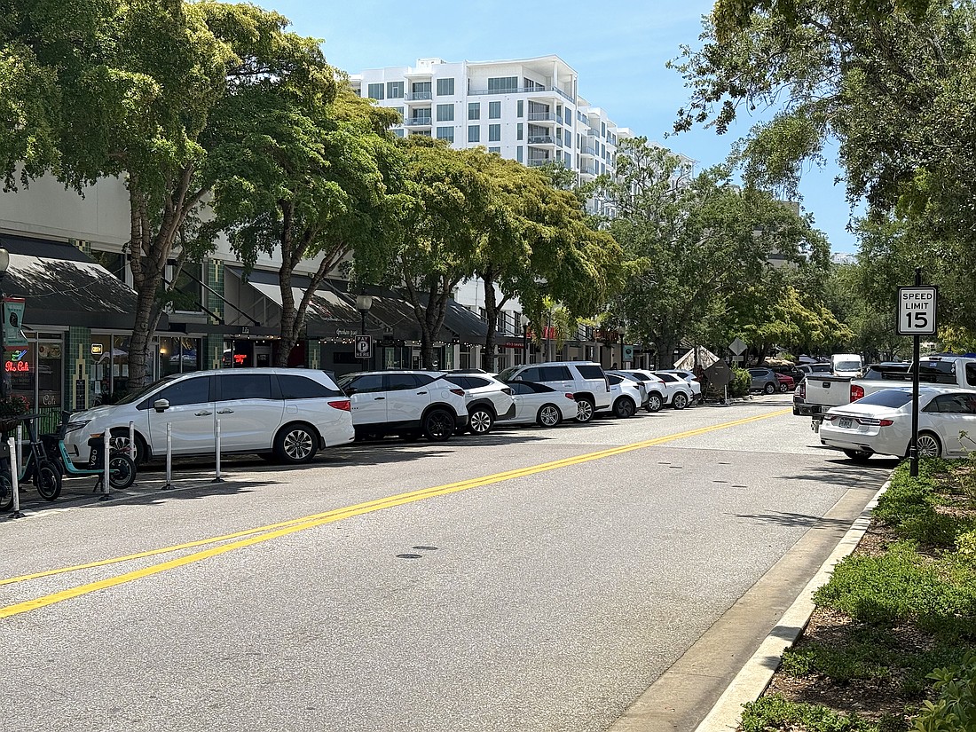 Among the proposals for the Main Street complete street project includes converting dozens of angle parking spaces to parallel parking.