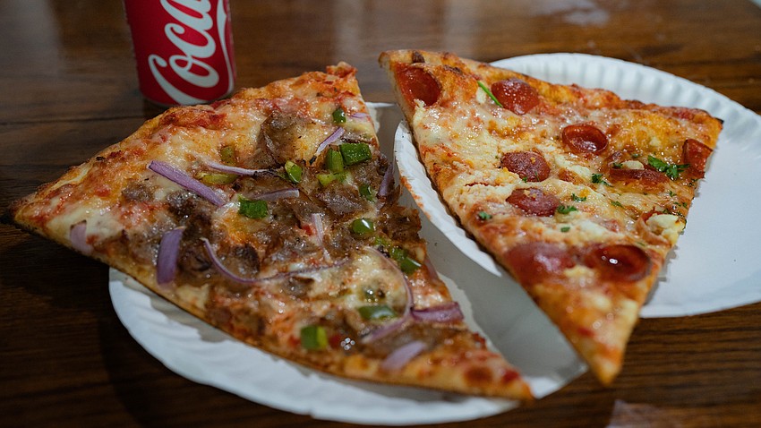Costello’s Neighborhood Pizza has a lunch special, two slices and a soda for $10.