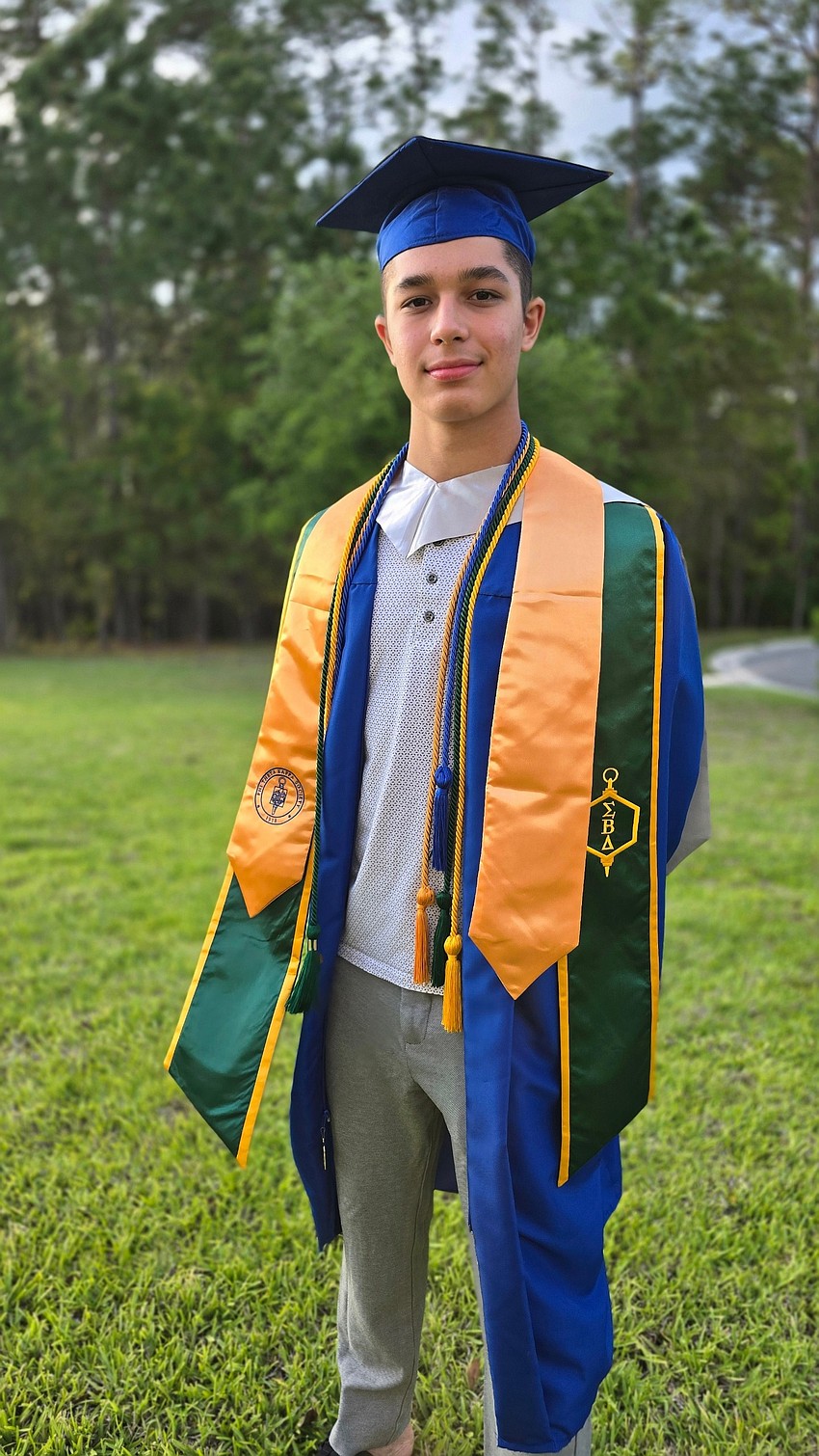 Ormond Beach resident, Imronbek Kadirbek received his Bachelor’s of Applied Science in Healthcare Administration at only 15-years-old from Daytona State College on Tuesday, May 12. Photo by Nargiza Ayupova