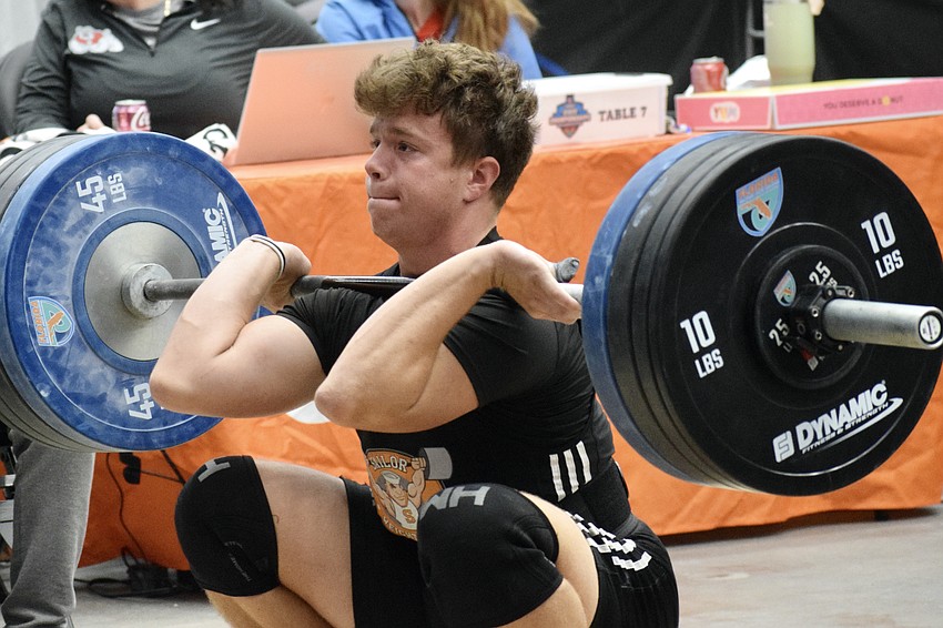 Senior Jackson Costlow won bronze for Olympic style in the 199-pound weight class at the 3A state championship following his 3A-6 regional title in that same style and class.
