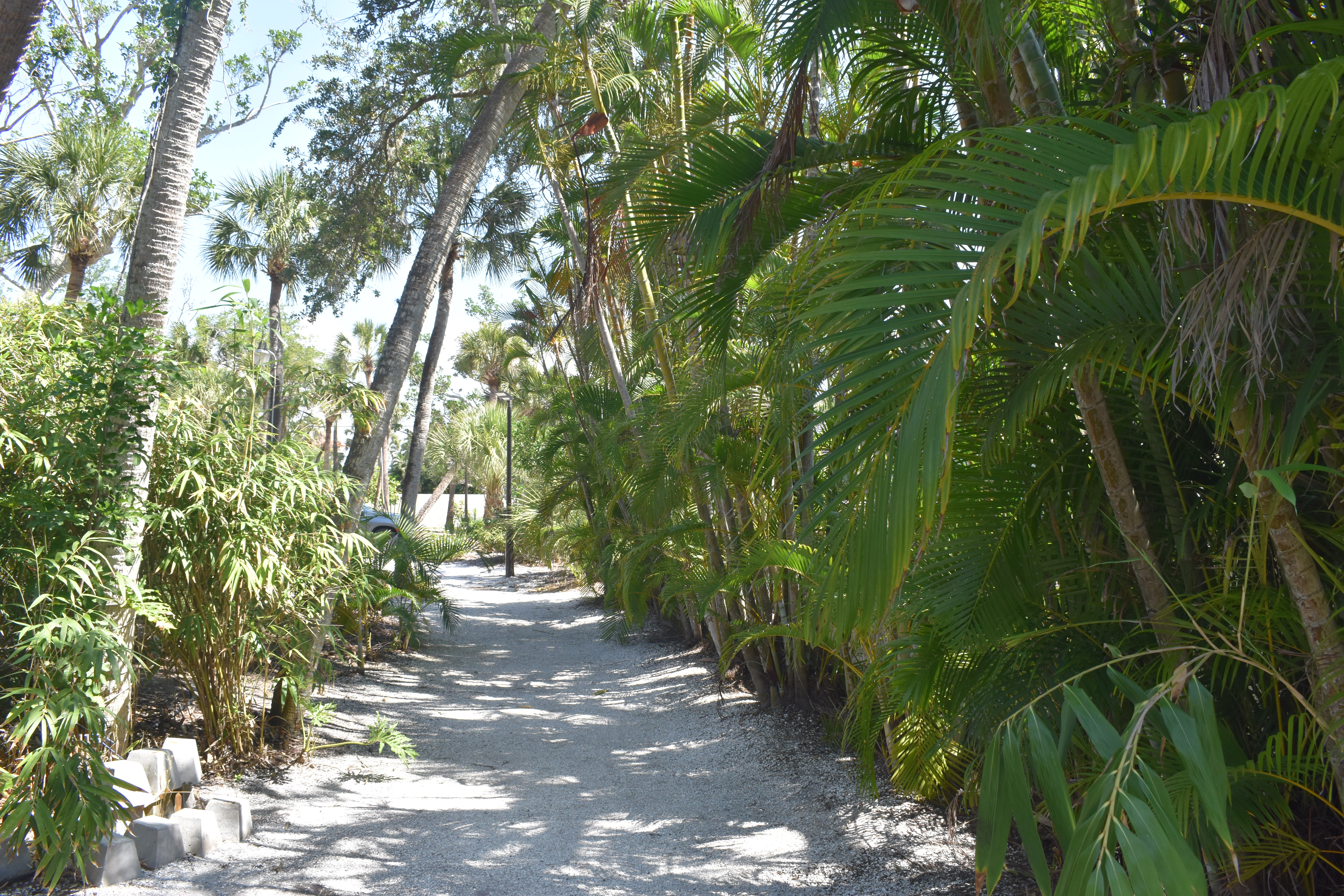 A walkway on the chapel grounds