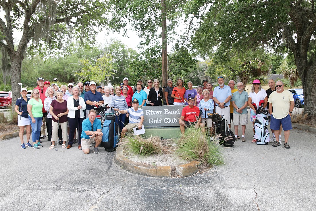 Ormond Beach residents came out on Tuesday, May 12, to the former River Bend Golf Course property to show support for its reopening. Photo by Jarleene Almenas