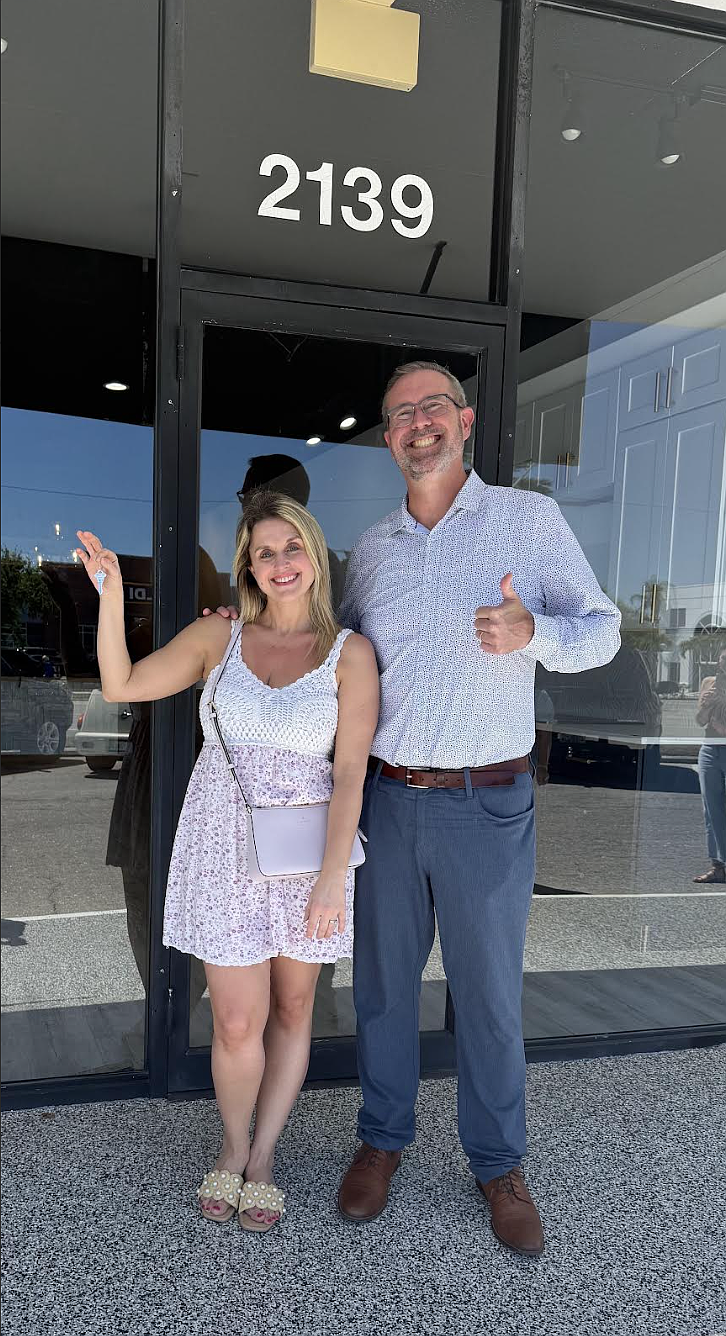 Amalfi Bakehouse owner Tracy Calabrice and Ian Black Senior Associate Cameron Wilson