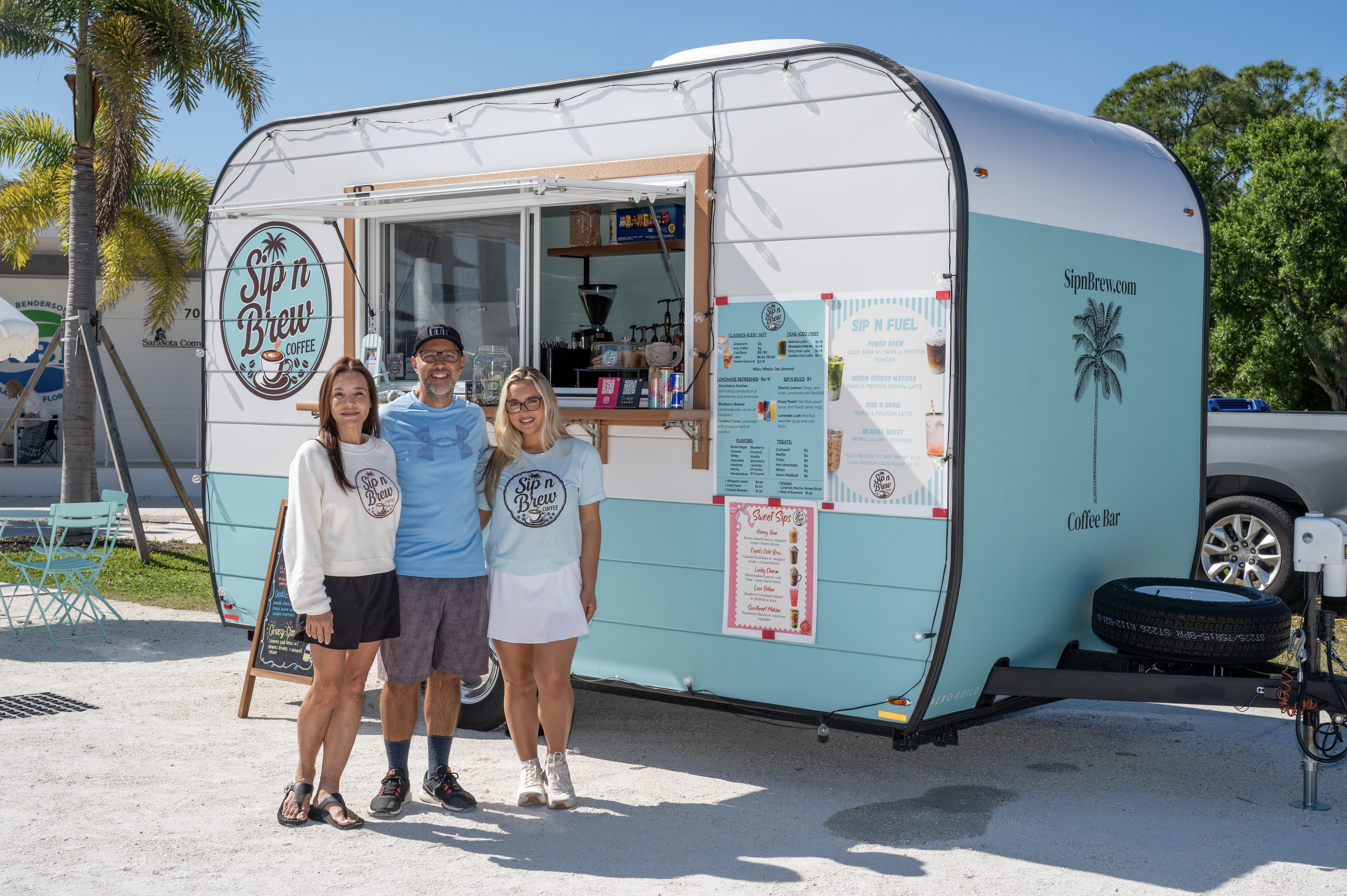 A family venture: Rachel, Adrian and Katelyn Diaz bring their shared vision to life through Sip n Brew, now a familiar sight across Lakewood Ranch. A family venture: Rachel, Adrian and Katelyn Diaz bring their shared vision to life through Sip n Brew, now a familiar sight across Lakewood Ranch.