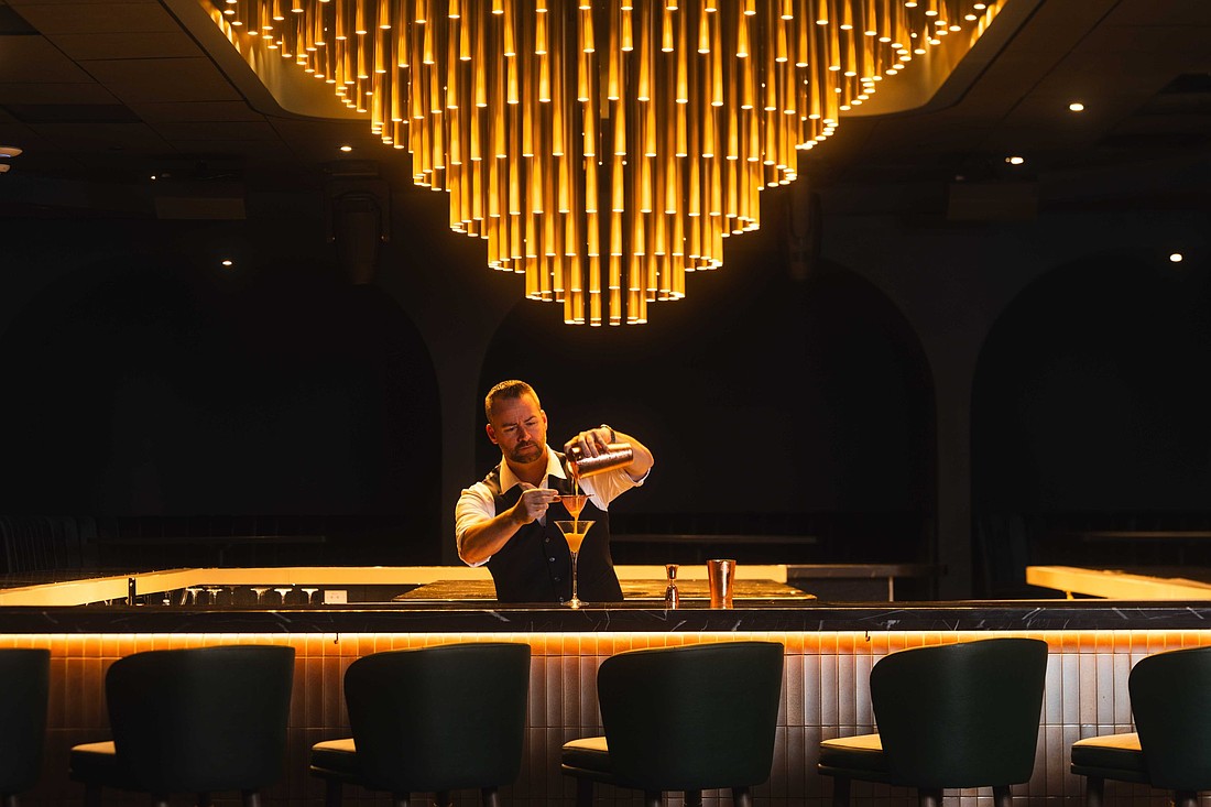 A rendering of the bar inside The Sapphire: Lounge & Supper Club in Tampa.