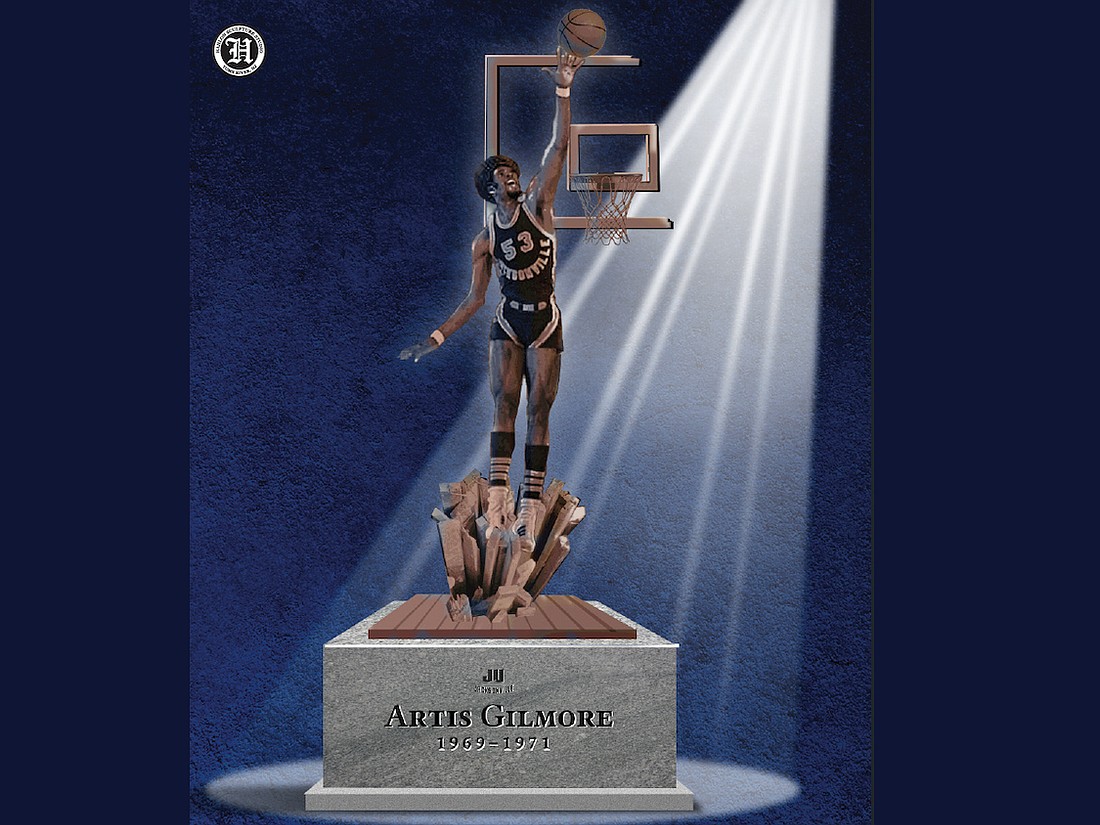 Jacksonville University will honor Dolphins basketball player Artis Gilmore with a bronze statue that will be installed at the Arlington campus.