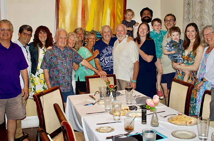 In a room packed with family members — adjacent to another room with several times as many additional friends — longtime Longboat Key resident Harold Goldstein celebrated his 100th birthday on May 11 at Rosemary and Thyme.