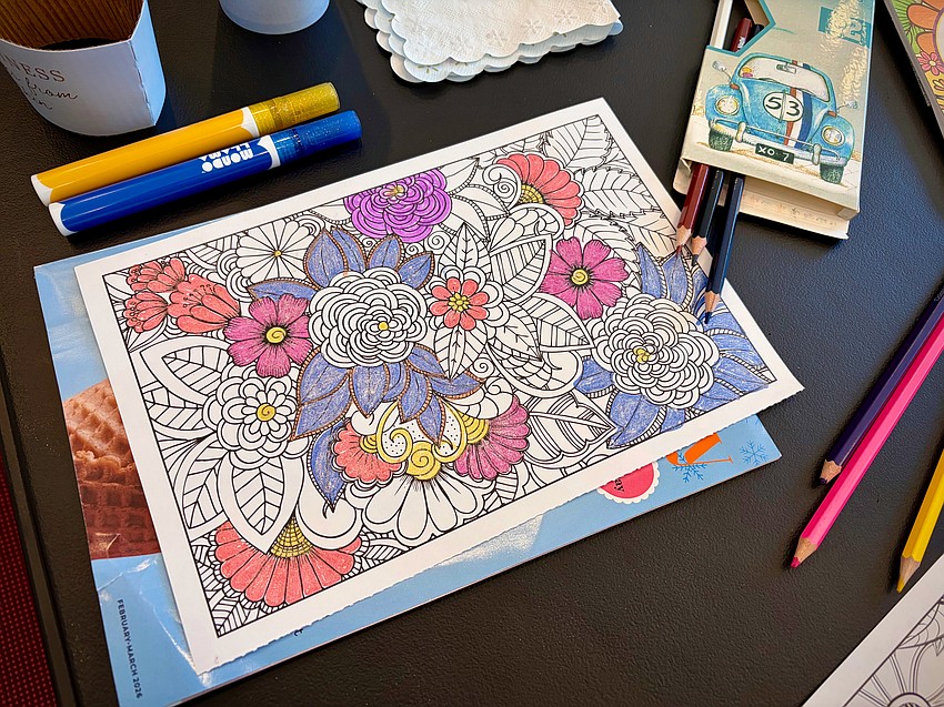 The Mayo Clinic suggests coloring, cuddling a pet, and massaging pressure points on the earlobes as effective stress relievers.