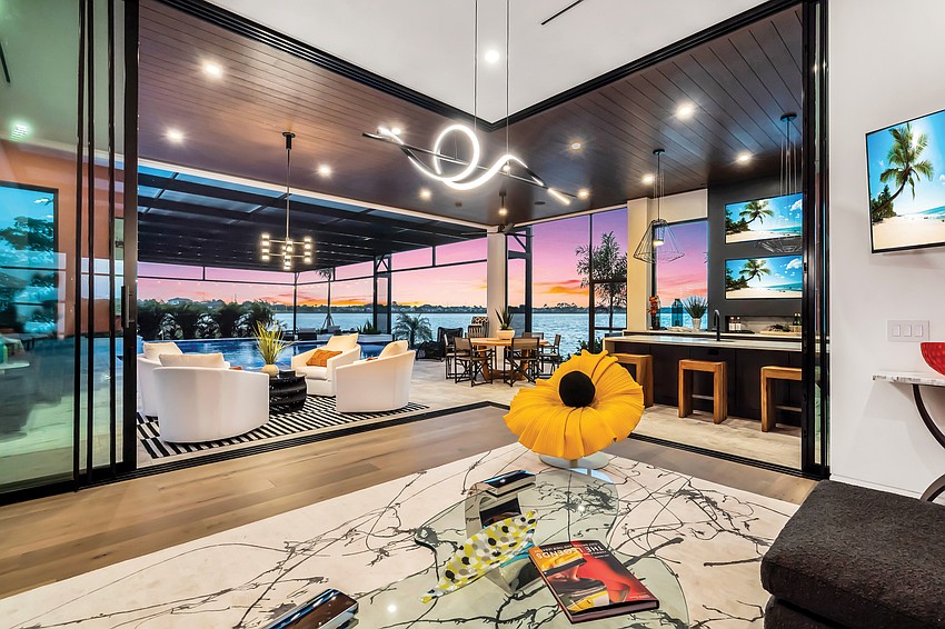 A spectacular sunset from the indoor/outdoor living area. A spectacular sunset from the indoor/outdoor living area.