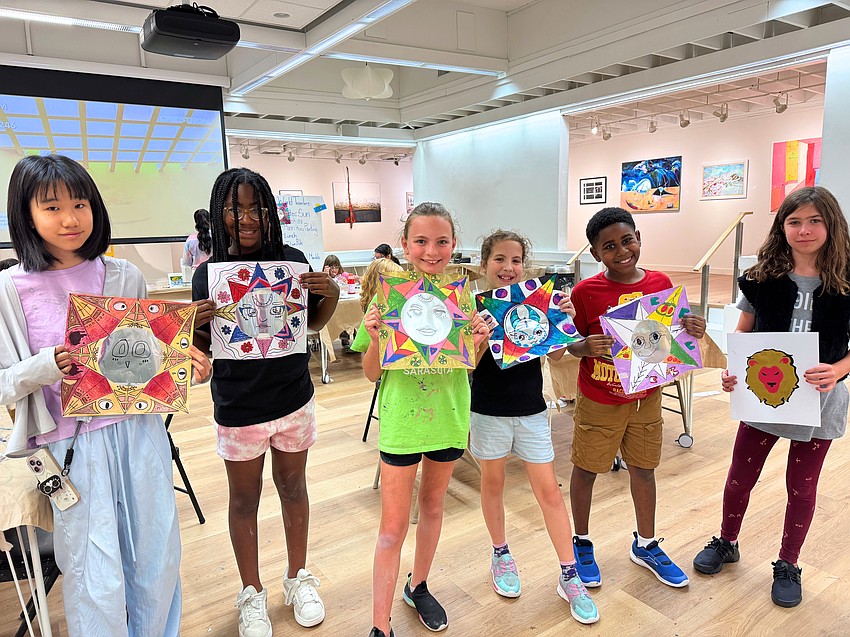 Young artists proudly share their creations during Art Center Sarasota’s Summer Art Camp. Young artists proudly share their creations during Art Center Sarasota’s Summer Art Camp.