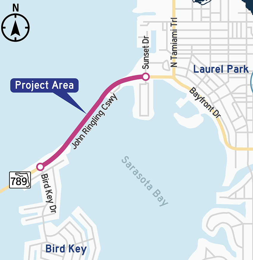 Florida Department of Transportation's broader project aims to improve travel times between mainland Sarasota and the barrier islands. Florida Department of Transportation's broader project aims to improve travel times between mainland Sarasota and the barrier islands.