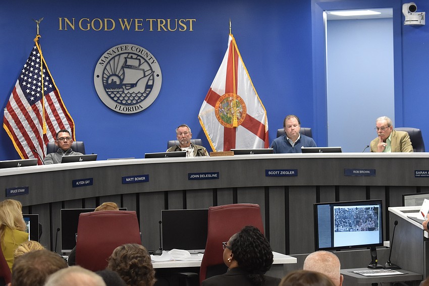 The Planning Commission is an advisory board. Members make recommendations to commissioners. From left to right: Matt Bower, John DeLesline, Scott Ziegler and Robert Brown. Bruce Stamm, Lorraine Prosser and Anthony Sciullo are not pictured.