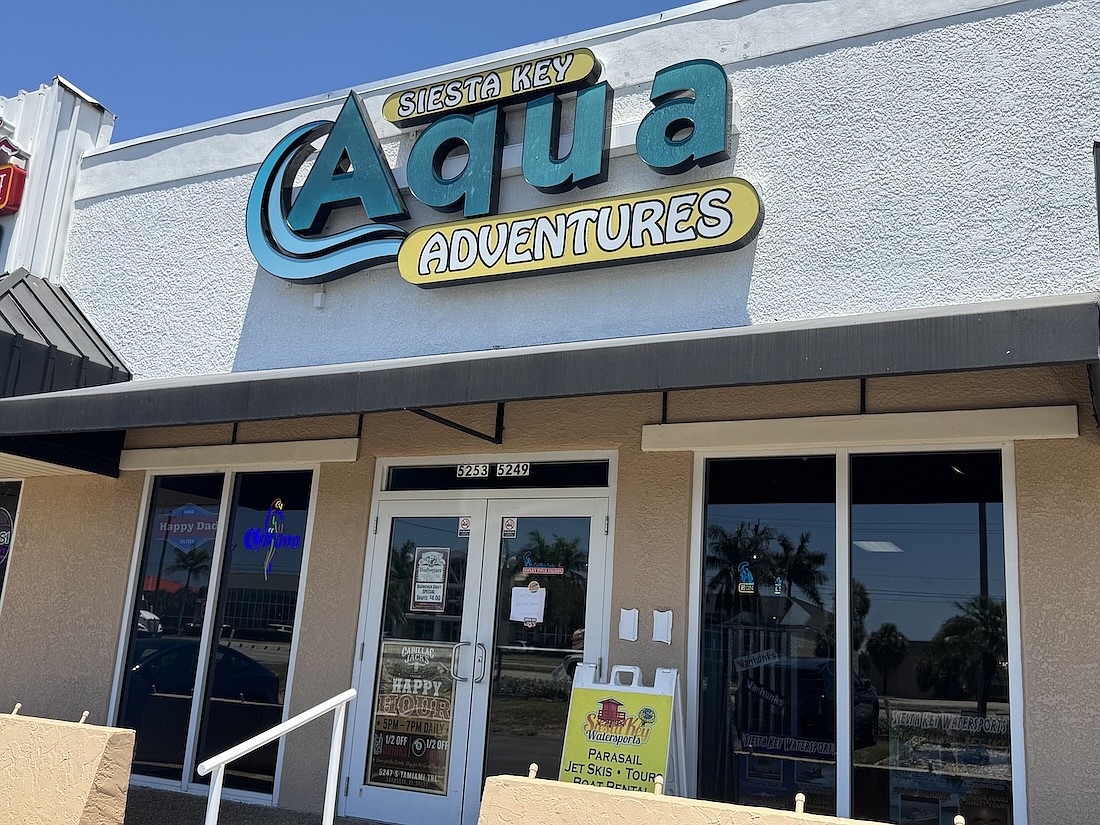 Siesta Key Watersports shares a space with Siesta Key Aqua Adventures at 5253 S. Tamiami Trail.