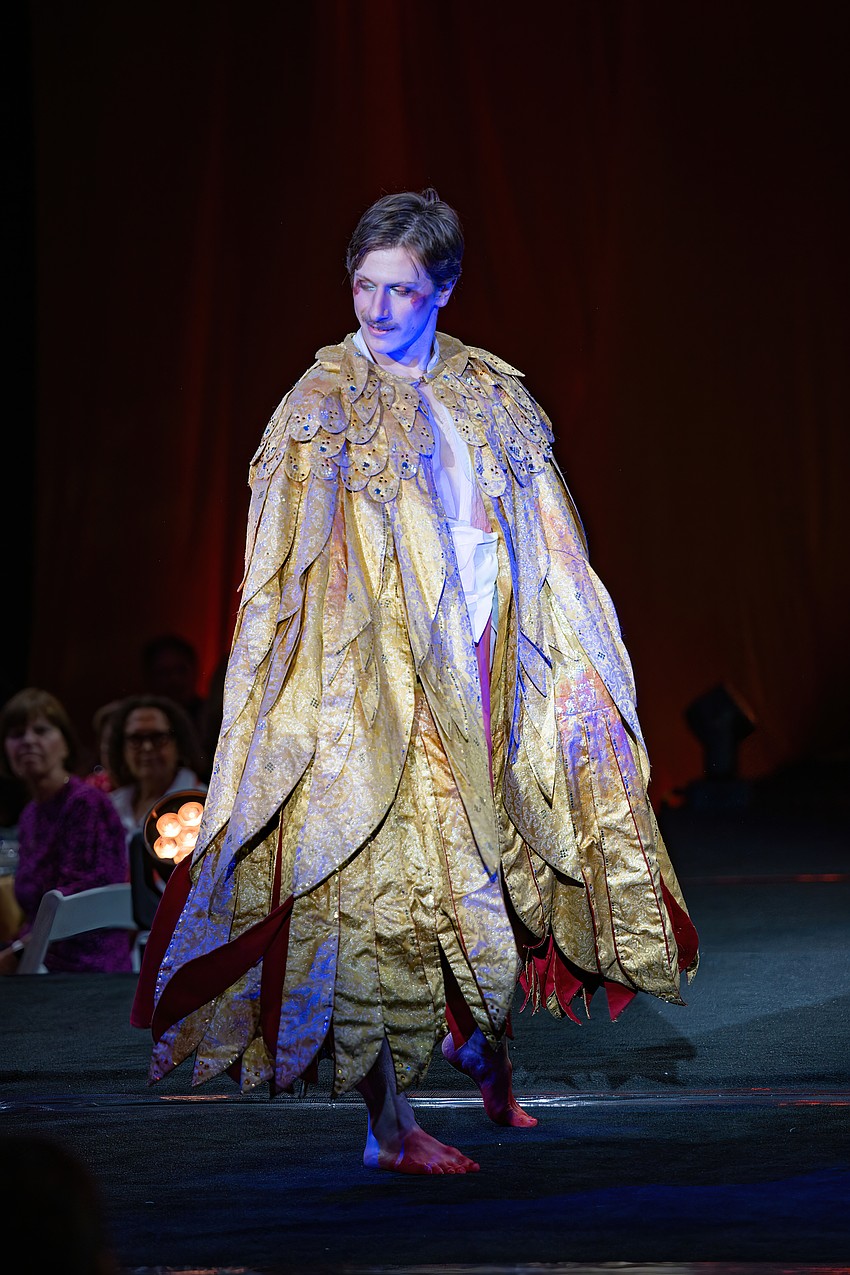 Cirque artist Julian McTaggart in his cape.