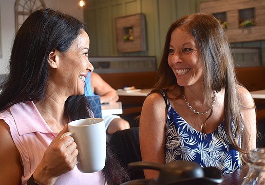 Nevriye Yesil, the founder of the Lakewood Ranch Happiness Circle, is glad to share her wisdom with friends and strangers alike, including Lisa Lieberman-Wang.