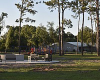 A new fire pit area awaits campers, along with the playground that was moved from Camp Flying Eagle, where camps used to be held.
