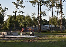 A new fire pit area awaits campers, along with the playground that was moved from Camp Flying Eagle, where camps used to be held.