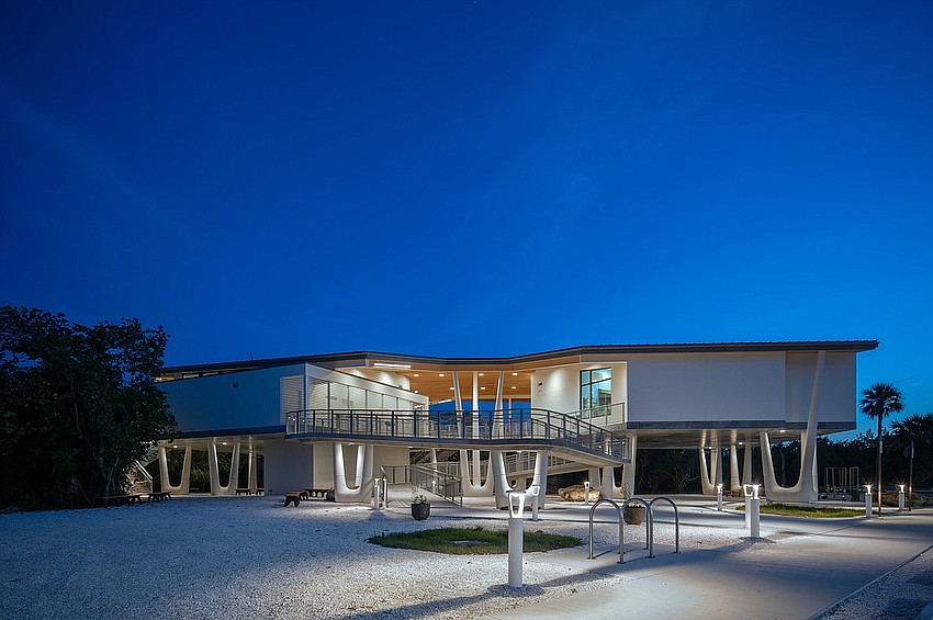 The Welcome Center at Lovers Key State Park is an example of the type of building that could replace the Bayfront Park Recreation Center in Longboat Key. The Welcome Center at Lovers Key State Park is an example of the type of building that could replace the Bayfront Park Recreation Center in Longboat Key.