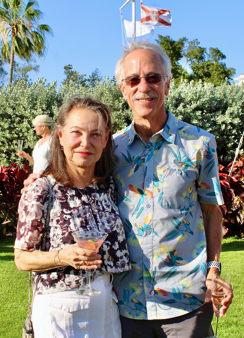 Agi Peterson and Jerry Marsh join the end-of-season festivities at the Longboat Key Club lawn party on May 15.