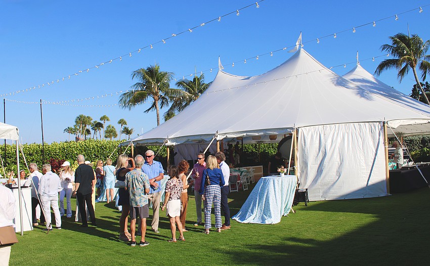 About 70 people attended the end-of-season soiree under the big tent, going on to dance the night away.