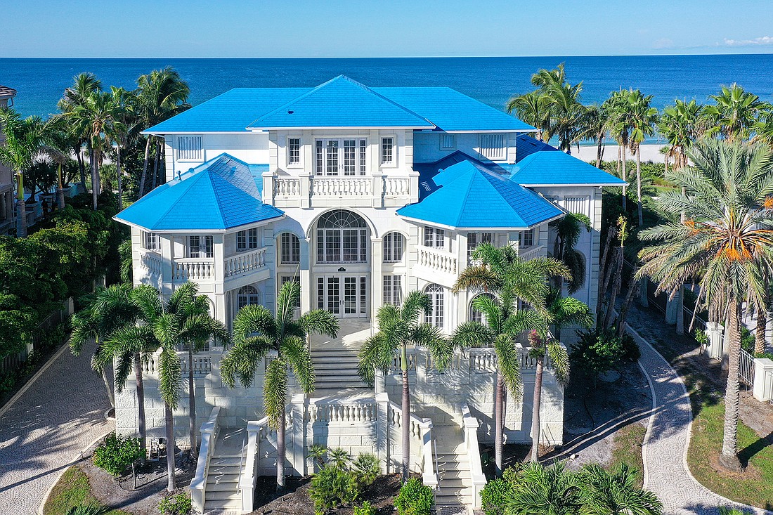 The home at 865 Longboat Club Road sold for $17.5 million. Built in 2001, it has six bedrooms, six-and-two-half baths, a pool and 9,328 square feet of living area.