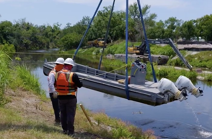 Work is winding down in the first phase of the Phillippi Creek dredging project.