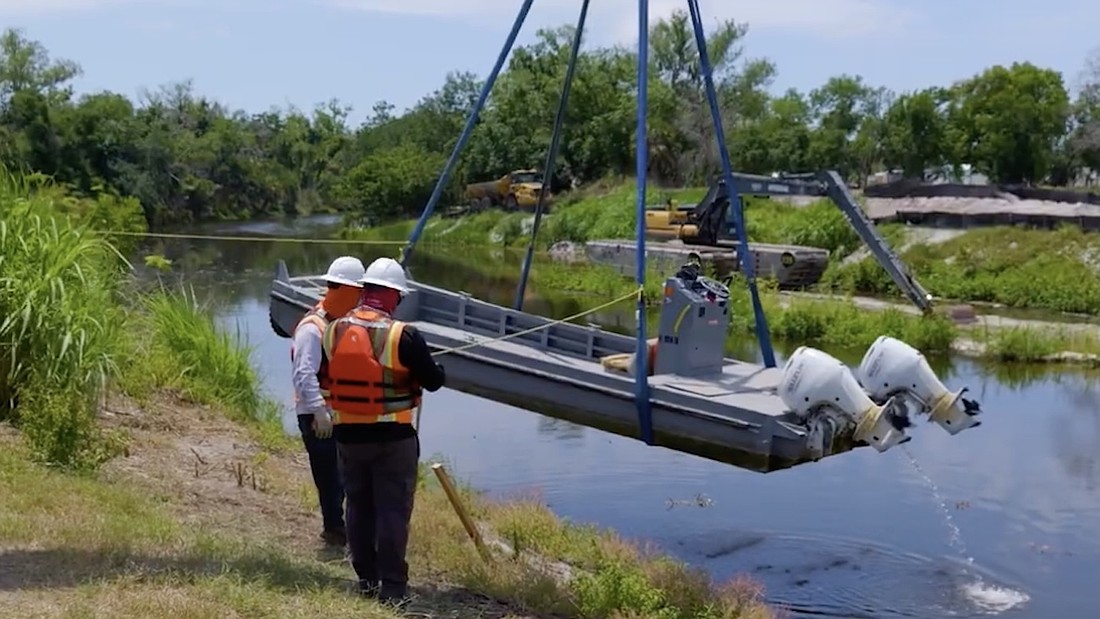 Work is winding down in the first phase of the Phillippi Creek dredging project.