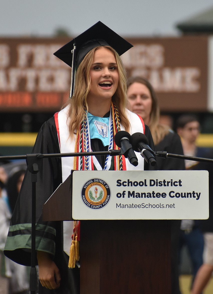 Madison Goodwin speaks about her fond memories from Lakewood Ranch High, which include teachers who believed in her and laughing with her classmates.