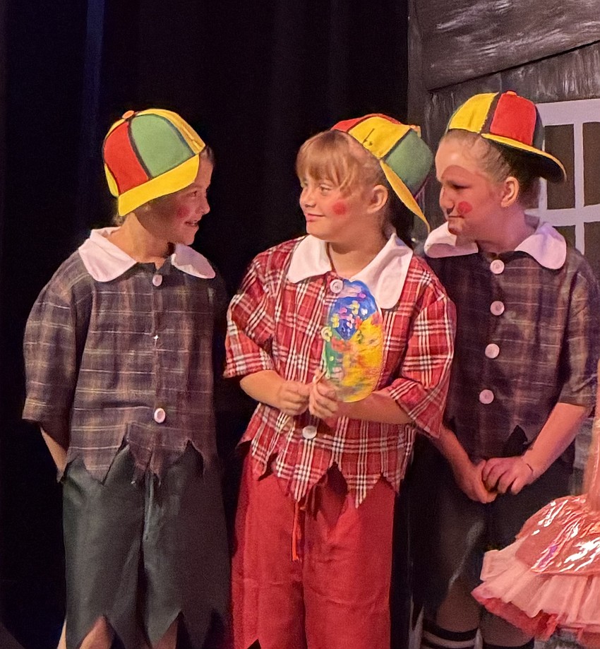 Madi Williams, Lillian Tacinelli and Avery Perri as the Lollipop Guild. Courtesy photo