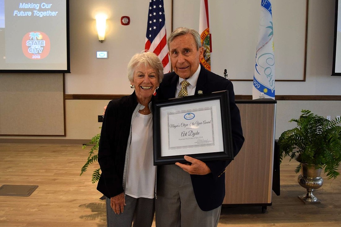 Art Dycke from the 2018 State of the City address. Courtesy of Palm Coast
