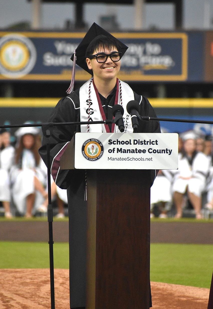 Isai Palacios says the diploma the Braden River High graduates earned isn't just a symbol of success but also a symbol of community and belief.